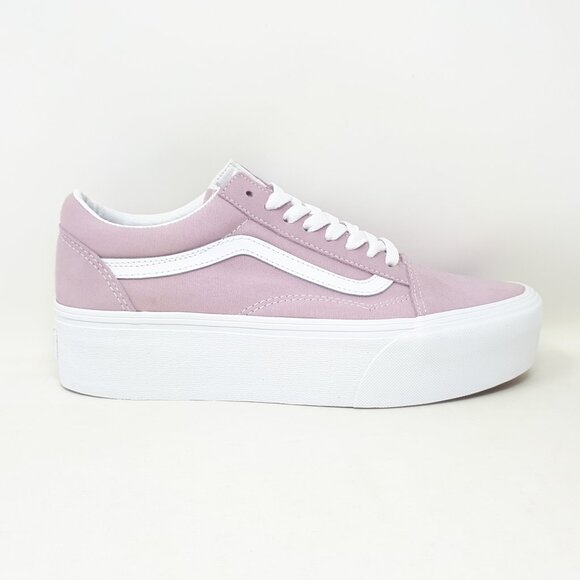Vans Old Skool Stackform Platform Shoe Sneaker Lilac Purple Womens US Size NEW - Picture 1 of 11